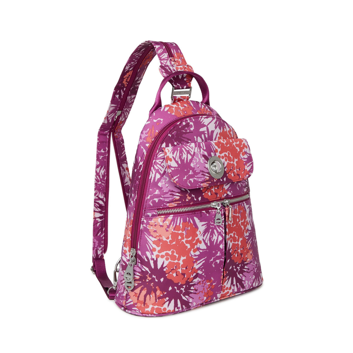 Baggallini ECO Naples Backpack Plum Thistle Habitat Gift