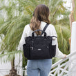 Load image into Gallery viewer, 3-in-1 Convertible Backpack with RFID Phone Wristlet - Black