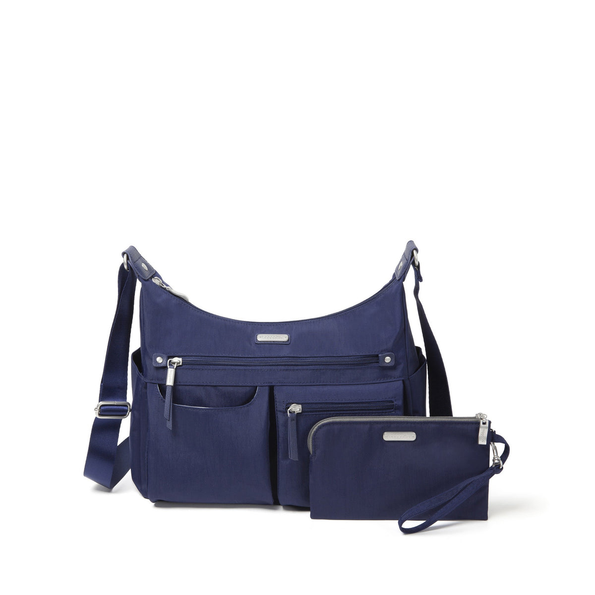 Baggallini Anywhere Large Hobo Tote Navy Habitat Gift