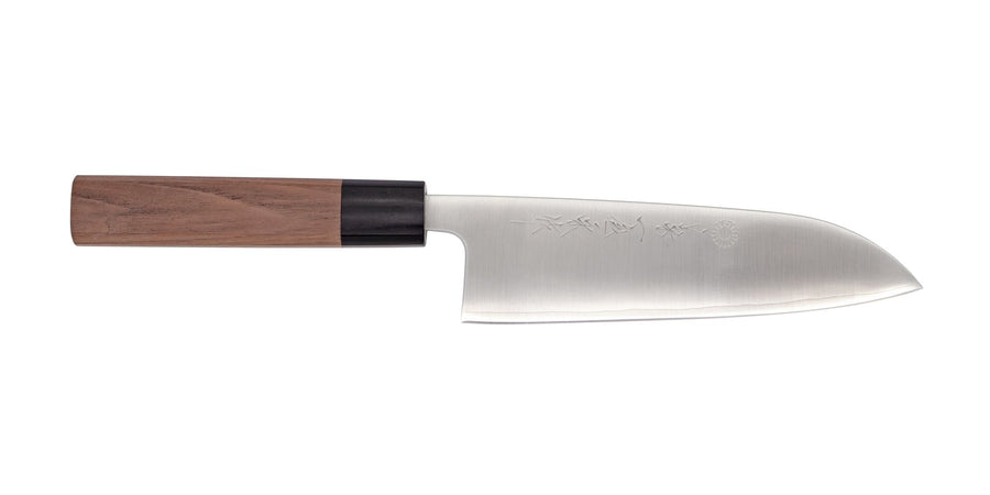 Kikuichi Ginsan Sanmai Santoku Knife 6.5-inch