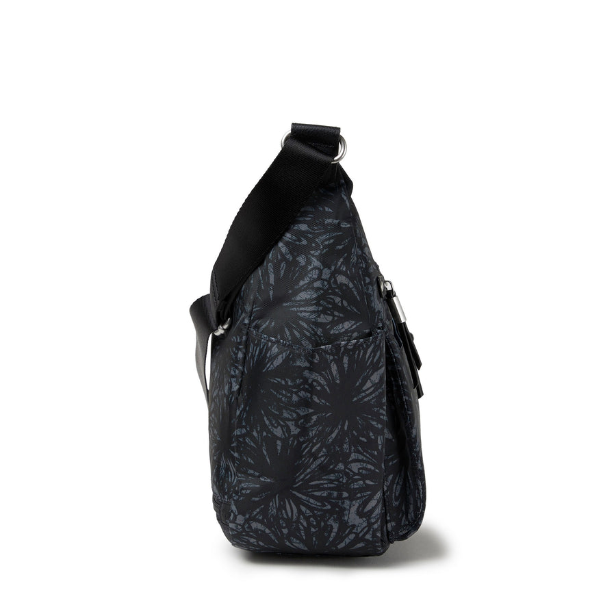Baggallini Anywhere Large Hobo Tote - Onyx Floral