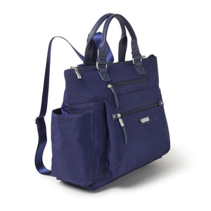 3-in-1 Convertible Backpack with RFID Phone Wristlet - Navy