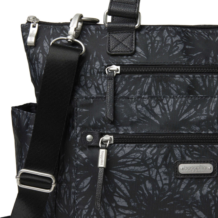3-in-1 Convertible Backpack with RFID Phone Wristlet - Onyx Floral