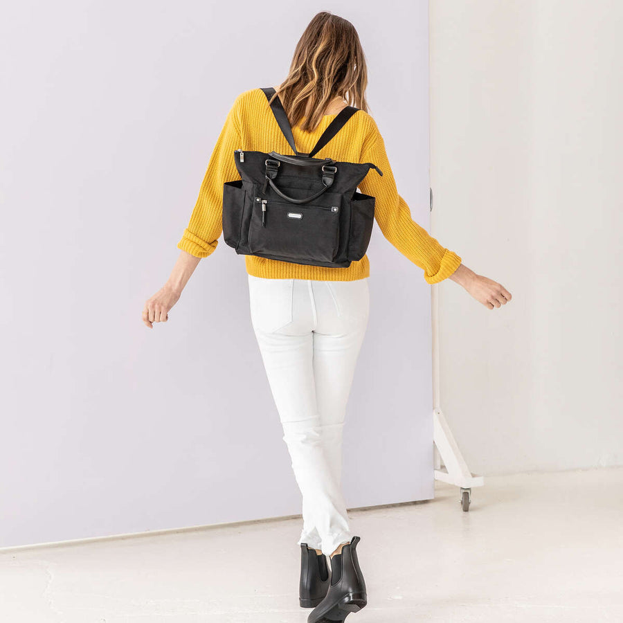 3-in-1 convertible mini bag backpack 3-in-1 Convertible Backpack with RFID Phone Wristlet