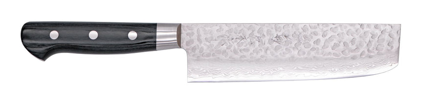 Kikuichi Elite Damascus Tsuchime Nakiri Knife 6.5-inch