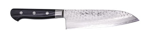 Kikuichi Elite Damascus Tsuchime Santoku Knife 7-inch
