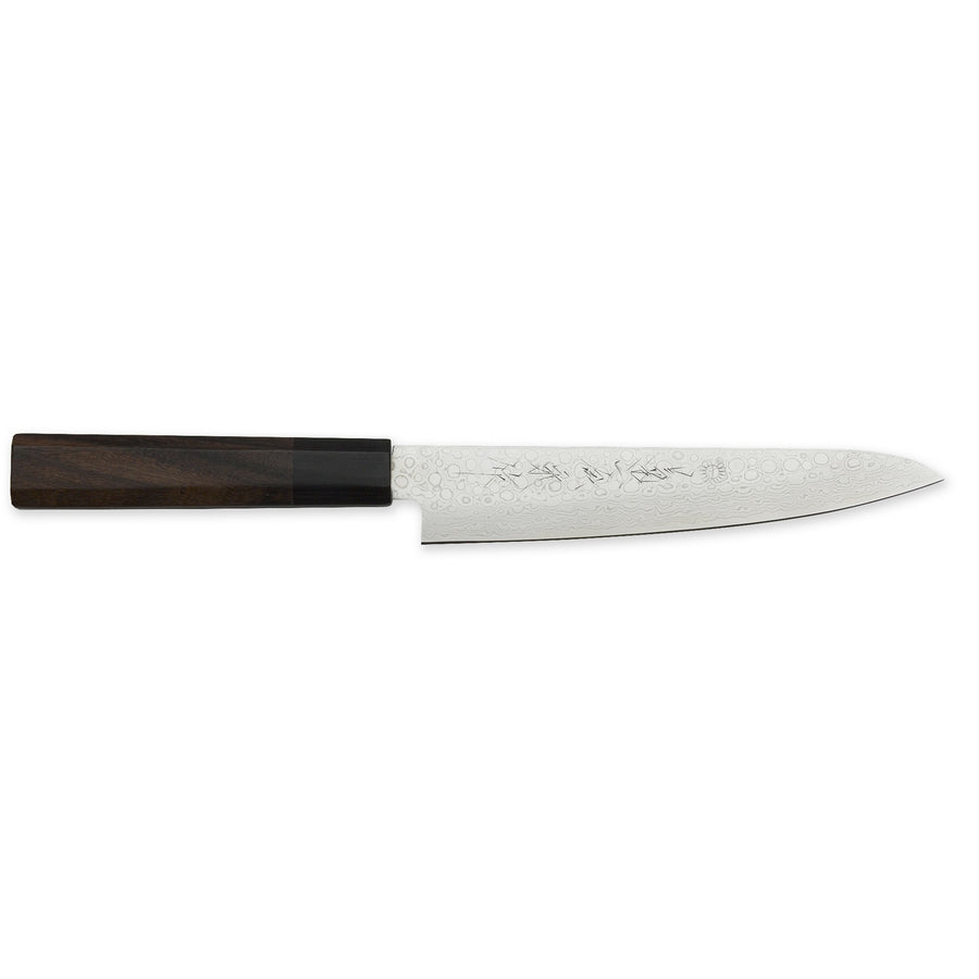 Kikuichi Nickel Warikomi Damascus Petty Knife 6-inch