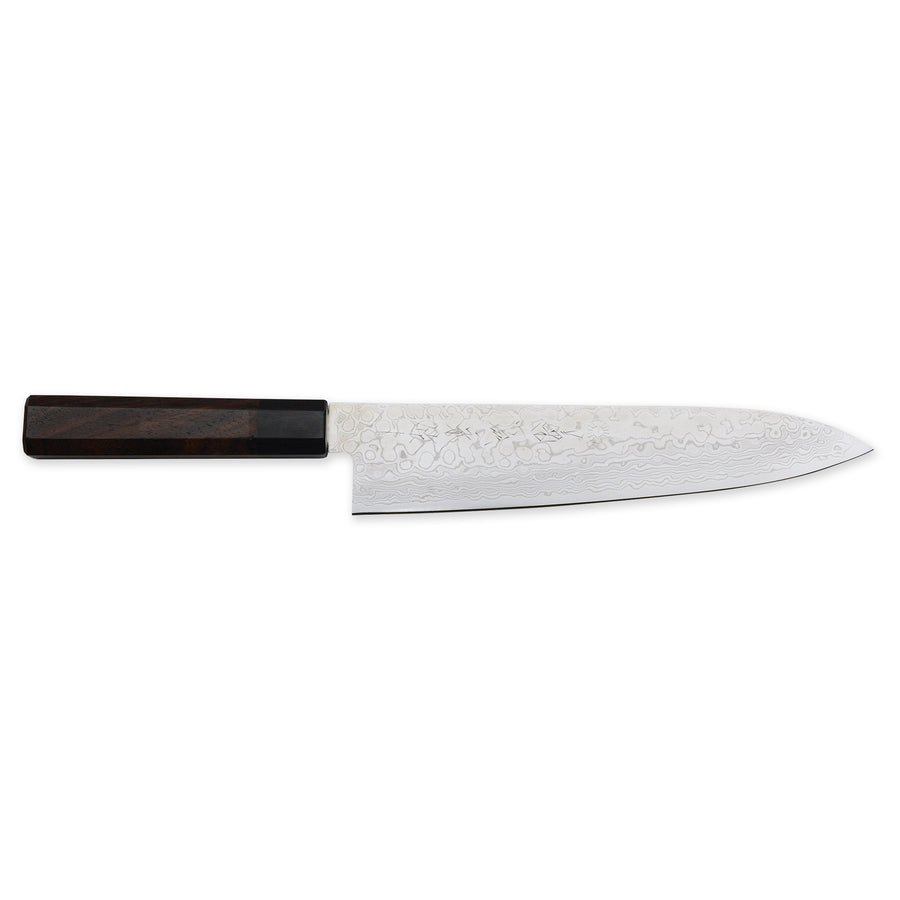 Kikuichi Nickel Warikomi Damascus Chef's Knife 8-inch
