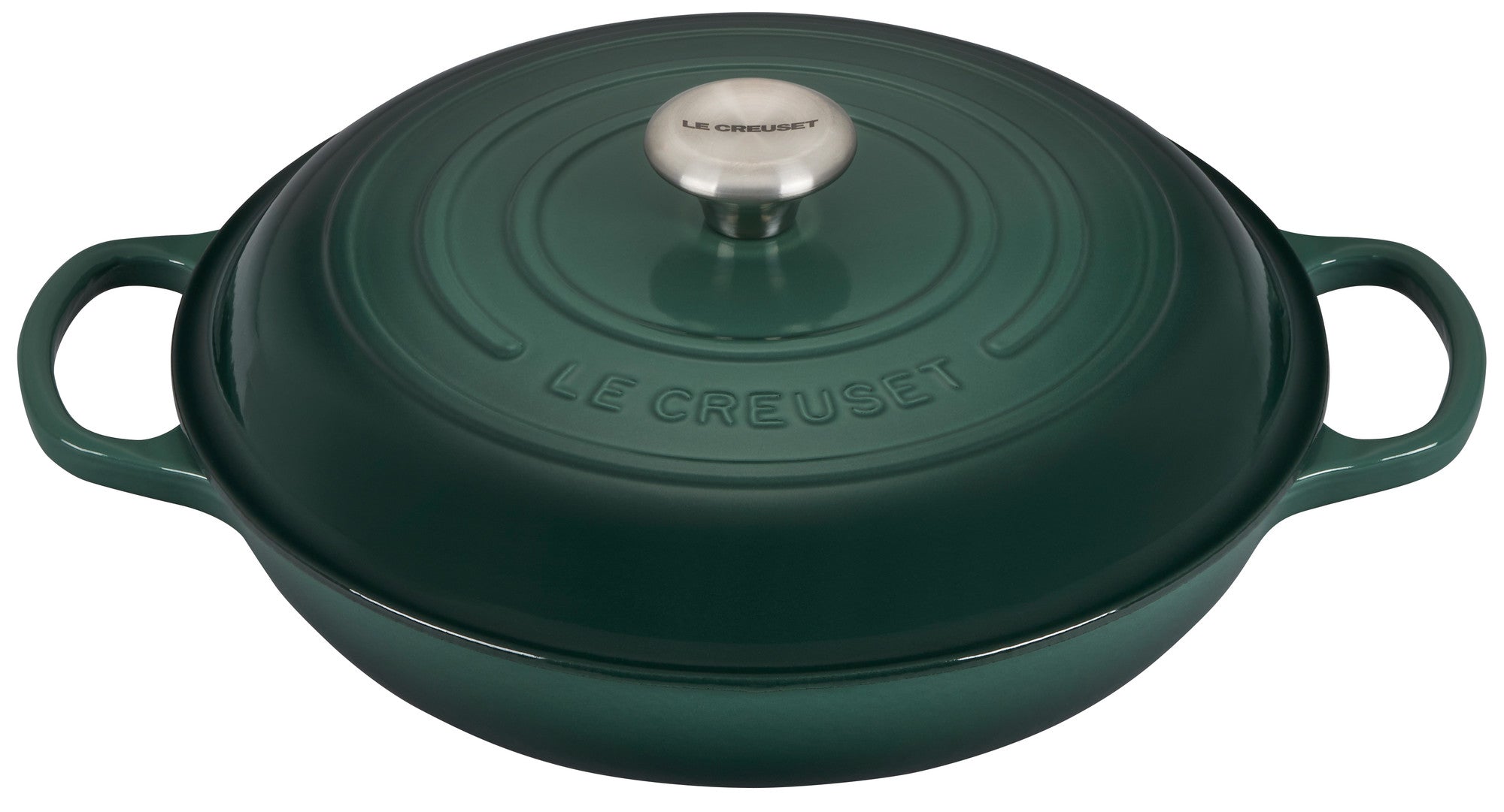 Le Creuset Signature 3.5-Qt. Cream Enameled Cast Iron Braiser