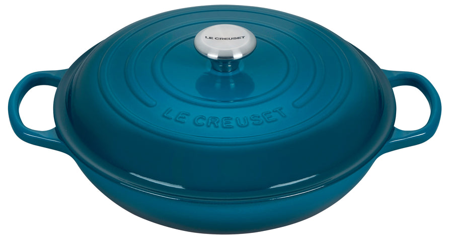 Le Creuset Blue fade into Turquoise 2 Quart Batter Bowl 10.5 Dia x 4.75 T  EUC